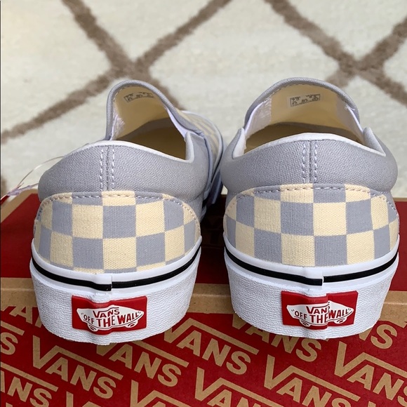 VANS CLASSIC SLIP ON CHECKERBOARD GREY DAWN men’s - Picture 10 of 16